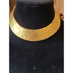Vintage Rare Signed Givenchy Gold Tone Choker  Necklace